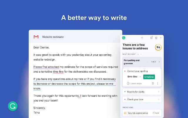 grammarly chrome extension